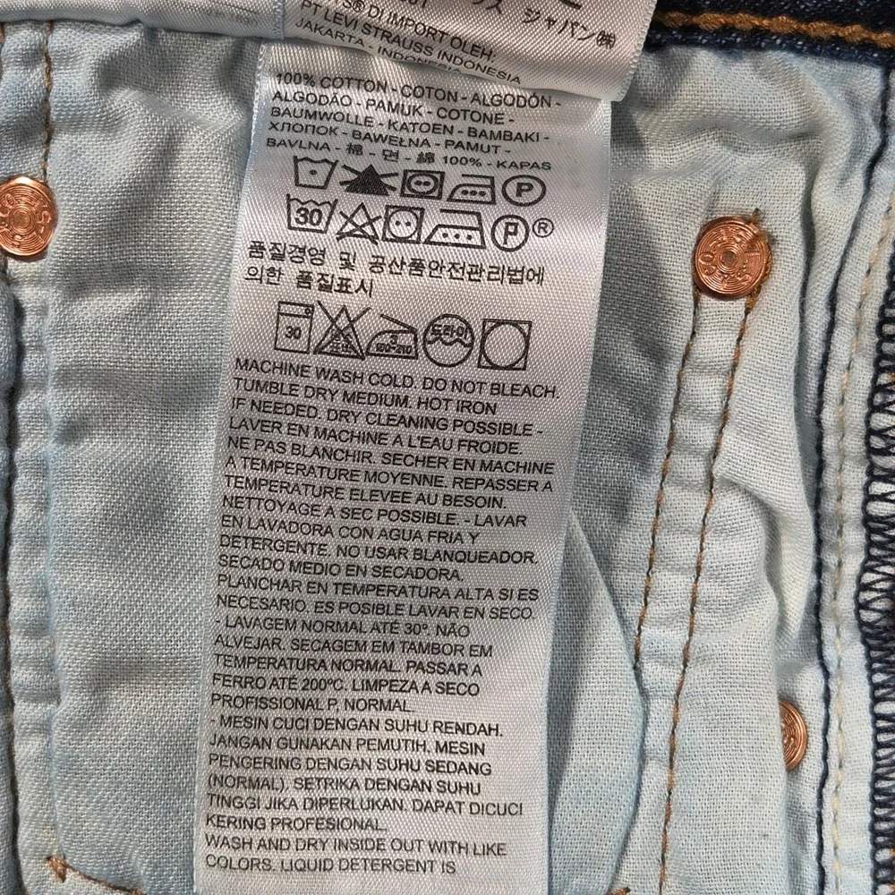 Levis 501 Original Fit Jeans Mens 37x29 (tag 38x30) Blue Straight Leg Button Fly